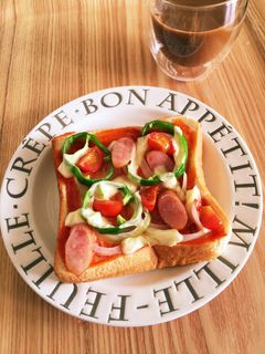 ☆簡単☆わが家の朝食ピザトースト-レシピのメイン写真