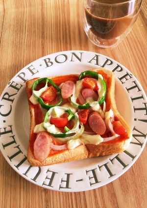 ☆簡単☆わが家の朝食ピザトースト-レシピのメイン写真