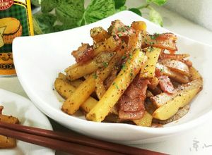 甘辛♡じゃが芋ベーコンの粒マスタード炒め-レシピのメイン写真