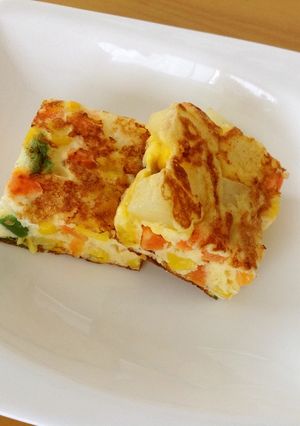 お弁当にも♪カラフルオープンオムレツ-レシピのメイン写真