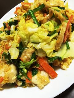 絶品!鶏むね肉のオイスターニラ玉野菜炒め-レシピのメイン写真