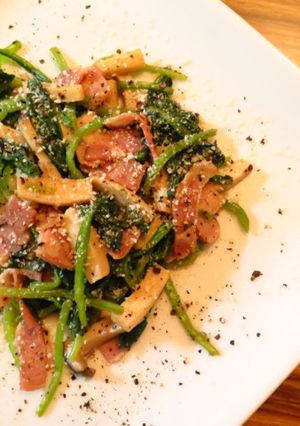 イタリアン風ベーコンとほうれん草のお浸し-レシピのメイン写真
