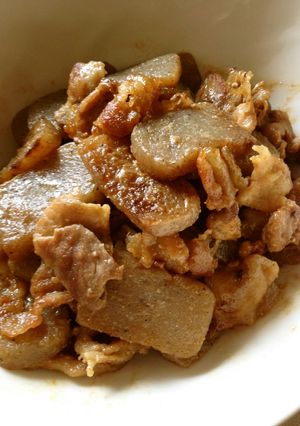 豚小間とコンニャクの味噌炒め煮-レシピのメイン写真