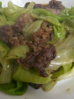 レタス牛肉★シャキシャキ★炒め-レシピのメイン写真