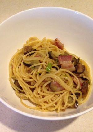 ナスとベーコンの和風パスタ-レシピのメイン写真