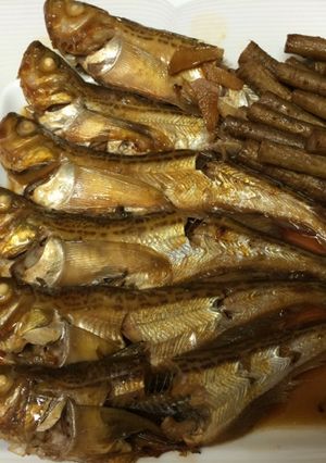 ハタハタの煮付け〜ごぼう入り-レシピのメイン写真