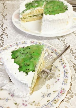 手作り★キウイゼリーのダブルケーキ★-レシピのメイン写真