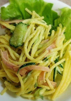 冷蔵庫にある野菜でスパサラカレー味✨-レシピのメイン写真