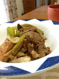 がっつり系 プルコギビーフと厚揚の炒め物-レシピのメイン写真