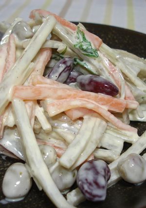ごぼうとビーンズのゆずコショウサラダ-レシピのメイン写真