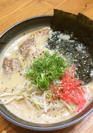 とんこつ醤油豆乳うどん-レシピのメイン写真