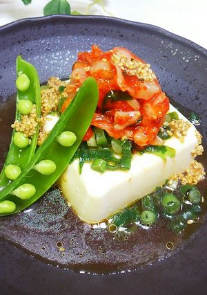さっぱり！キムチの塩胡麻ポン冷奴-レシピのメイン写真