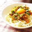 きのこたっぷり☆カレー釜玉うどん