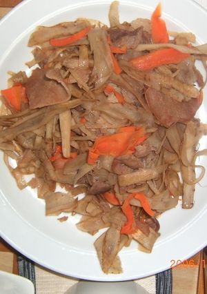 ごぼうと豚肉の簡単炒め！-レシピのメイン写真