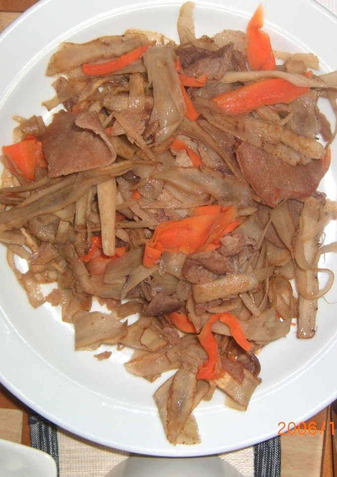 ごぼうと豚肉の簡単炒め！-レシピのメイン写真