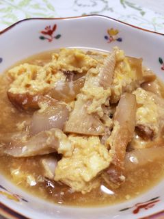 筍と新玉ねぎの卵とじ-レシピのメイン写真