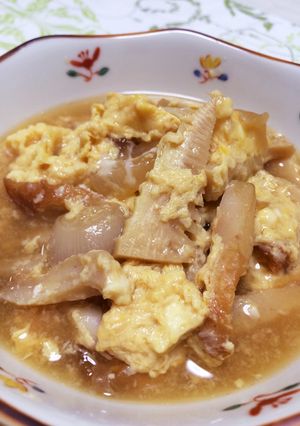 筍と新玉ねぎの卵とじ-レシピのメイン写真