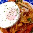 我が家のナポリタン*目玉焼きのせ*