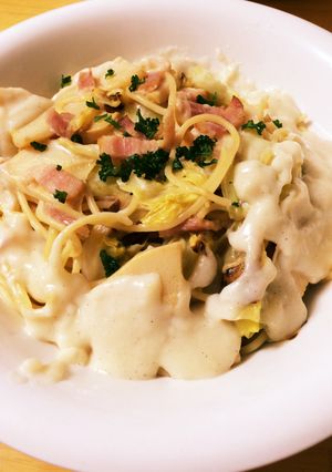 適当クリームパスタ♡筍キャベーコン-レシピのメイン写真