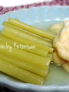 素朴で美味しい♡ふきとお揚げの煮物-レシピのメイン写真