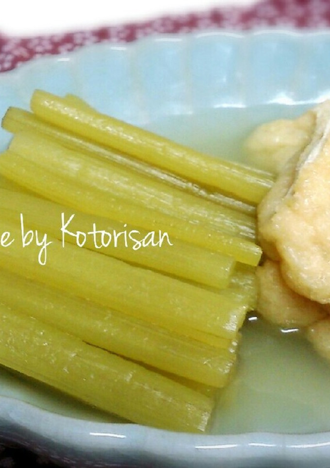 素朴で美味しい♡ふきとお揚げの煮物-レシピのメイン写真