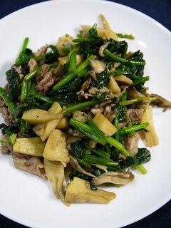舞茸筍ほうれん草のバター醬油炒め-レシピのメイン写真