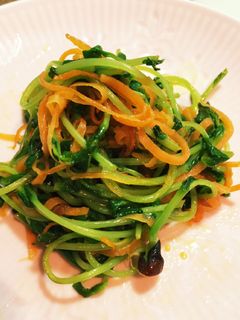 やみつき♪豆苗のゴマ油炒め-レシピのメイン写真