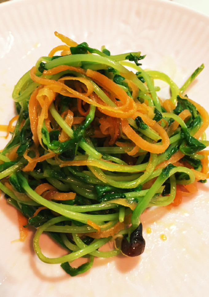 やみつき♪豆苗のゴマ油炒め-レシピのメイン写真