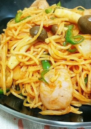 〈めん〉わが家のナポリタン-レシピのメイン写真