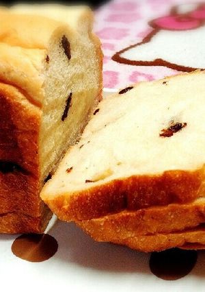 ♡大好き♪HBでふわふわレーズン食パン♡-レシピのメイン写真