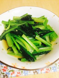 シャンタンで!小松菜の炒め物-レシピのメイン写真