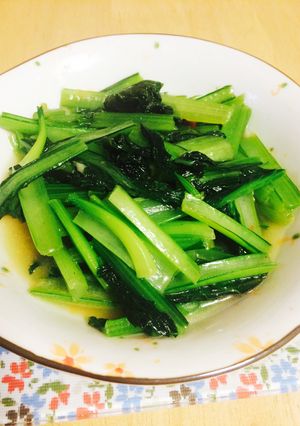 シャンタンで！小松菜の炒め物-レシピのメイン写真