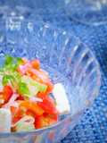 トマトとセロリのマリネ＊酢玉葱チーズ添え
