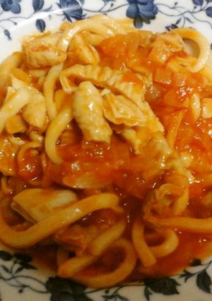 後片付けまで簡単♪モツトマト煮込みうどん-レシピのメイン写真