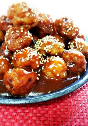 揚げない＊肉団子のあっさり甘酢あんかけ-レシピのメイン写真