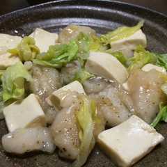 รูปของ 豆腐と春キャベツと舌平目の中華風炒め