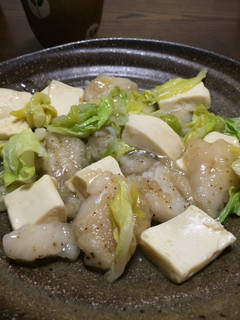 豆腐と春キャベツと舌平目の中華風炒め-レシピのメイン写真