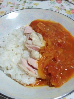 トマトと茹で鶏のカレー-レシピのメイン写真