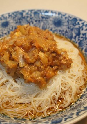 あっさりミートソース添え・そうめん-レシピのメイン写真