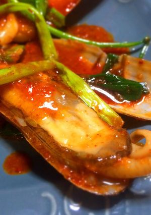 韓国風 あげまき貝のコチュ炒め-レシピのメイン写真