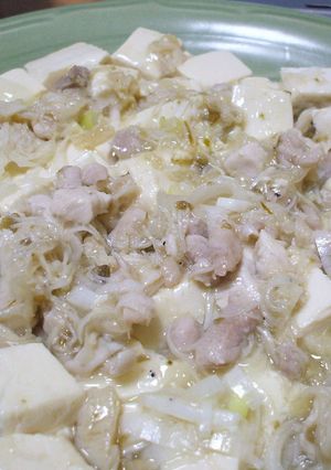 ★柚子胡椒で塩味の白い麻婆豆腐★-レシピのメイン写真