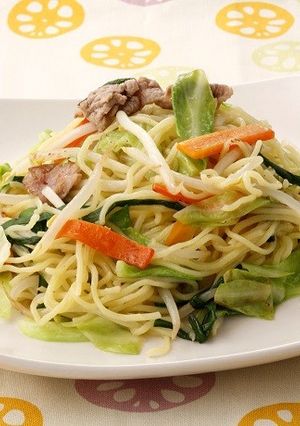 野菜たっぷりこんぶ茶焼きそば-レシピのメイン写真