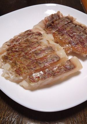 鯛の皮付昆布締め-レシピのメイン写真