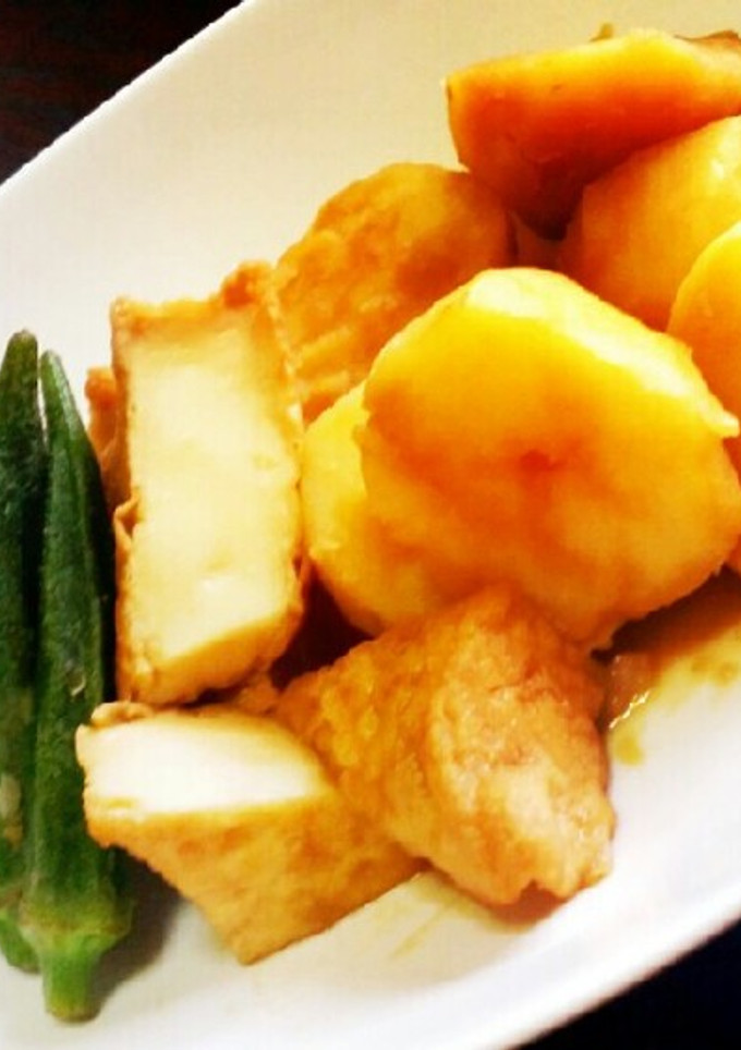 じゃがいもと厚揚げ、おくらのほっこり煮物-レシピのメイン写真