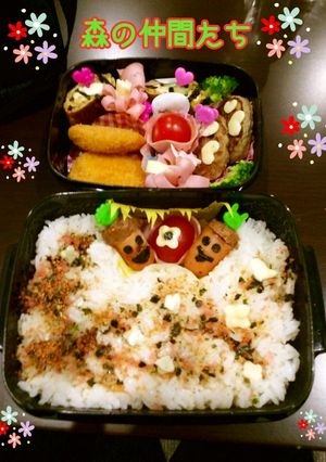 森の仲間達♡ラブリー♡キャラ弁♡-レシピのメイン写真