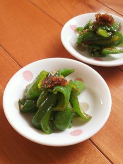 レンジで簡単☆お弁当にも・甘辛ピーマン。-レシピのメイン写真