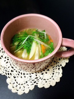 水菜と大根のサラダスープ-レシピのメイン写真
