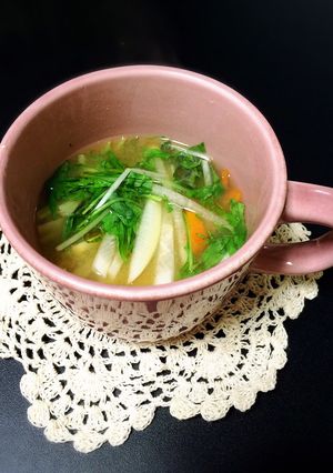 水菜と大根のサラダスープ-レシピのメイン写真