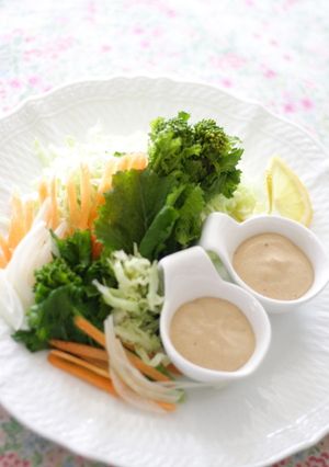 春サラダ♪豆腐胡麻ドレッシング和え-レシピのメイン写真