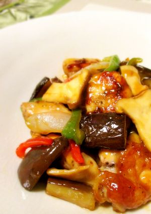 絶品！鶏もも肉とエリンギの黒酢ソース炒め-レシピのメイン写真